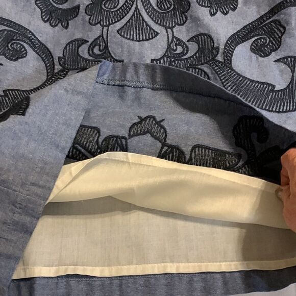 Francesca’s Alya Size Medium spaghetti strap dress with great navy/orange detail - Picture 10 of 11